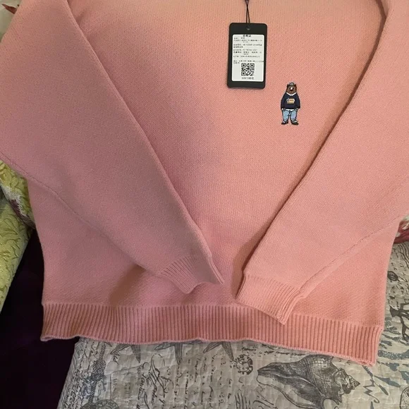 Korean Aesthetic Bear Knitted Sweater - Picture 5 of 7